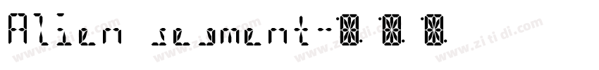 Alien segment字体转换